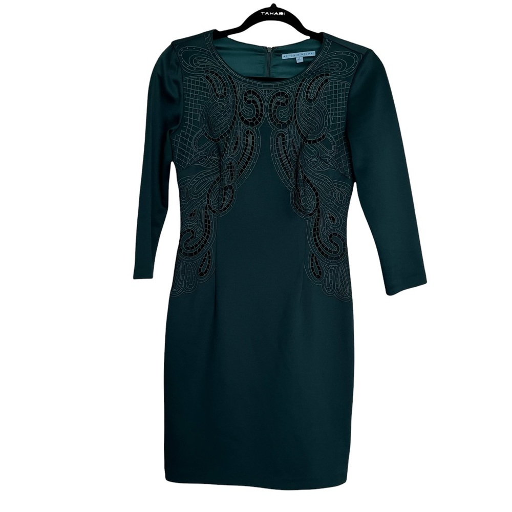 Antonio Melani green shift dress size 2